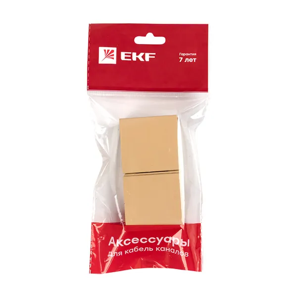 Соединитель (40х25) (4 шт) светлое дерево EKF-Plast
