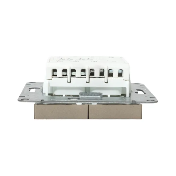 Механизм выключателя, двухклавишный, перекрёстный, шампань Эпика EKF