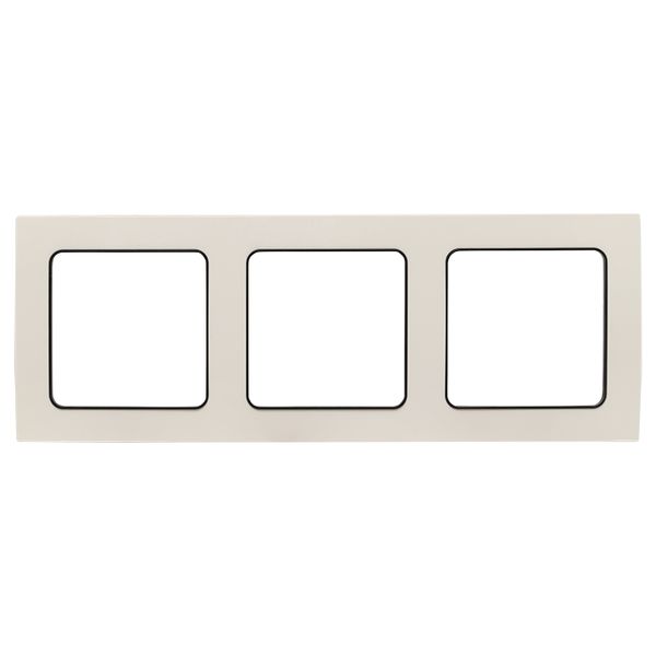 Стокгольм Рамка 3-местная белая с линией цвета черный EKF