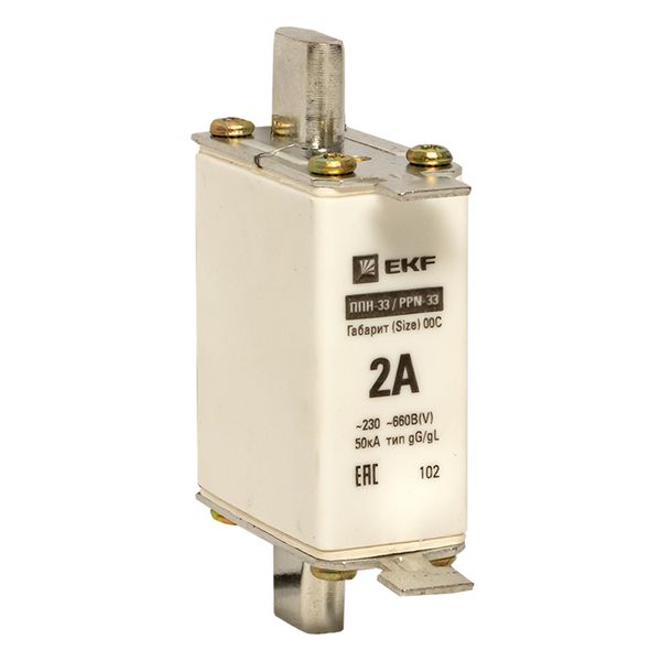 Плавкая вставка ППН-33 100/ 2А габарит 00С EKF