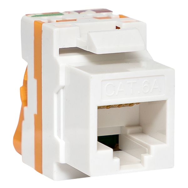 Модуль Keystone TERACOM CS Cat.6A неэкранированный 110 IDC 180 градусов самозажимной (Toolless) оранжевый