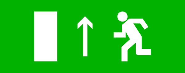 Пиктограмма "Направление прямо" 240x95мм (для SAFEWAY-10) EKF