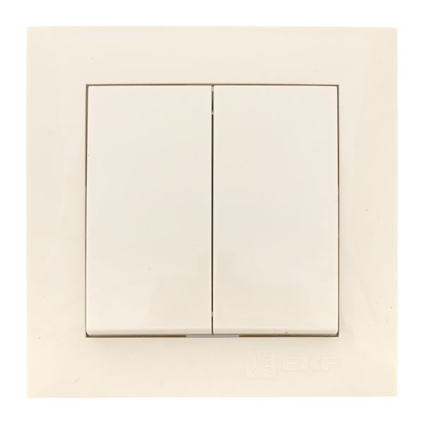 Валенсия выключатель 2-кл. 10А кремовый EKF