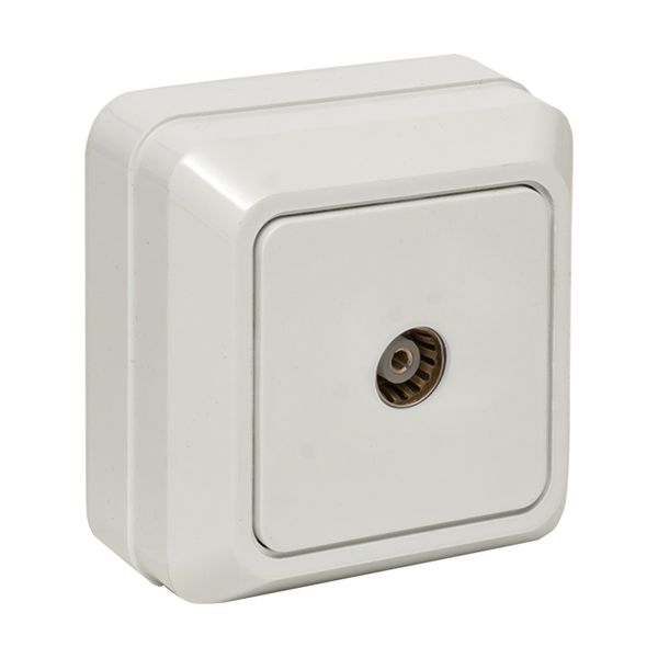 Розетка TV 1-мест. 75Ом 5-862МГц бел. Рим EKF