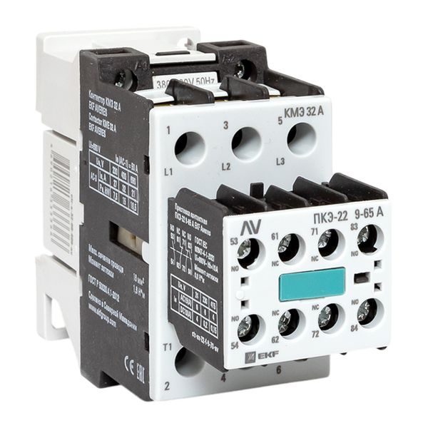 Комплект КМЭ 32А 400В АС с дополнительными контактами 2НО+2НЗ EKF AVERES