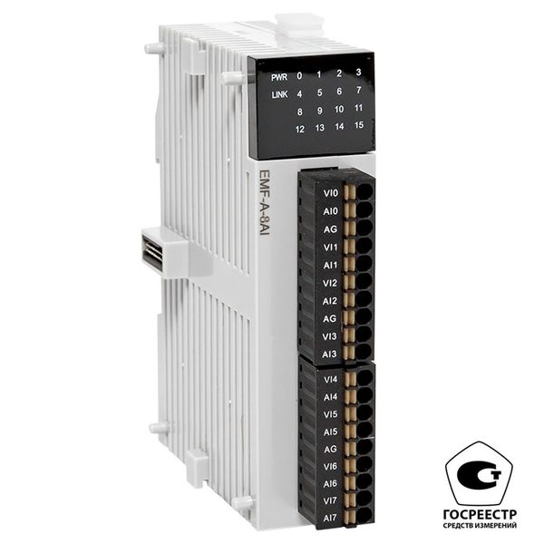 Модуль аналогового ввода EMF 8 PRO-Logic EKF (с поверкой) EMF-A-8AI-V