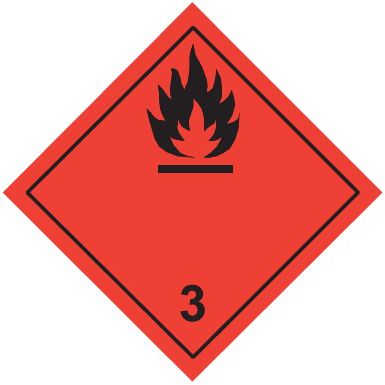 Знак наклейка для маркировки опасных грузов "Кл.3" (250x250) ГОСТ 19433-88 EKF PROxima an-7-03