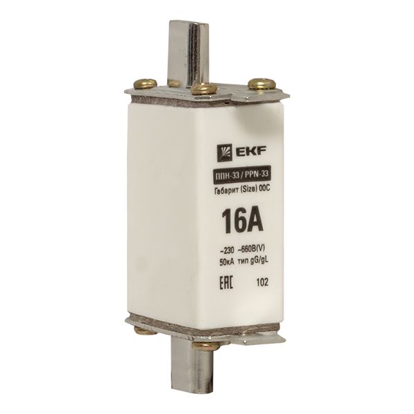 Плавкая вставка ППН-33 100/ 16А габарит 00С EKF