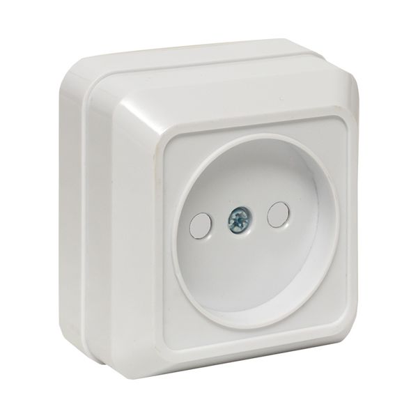 Розетка 1-мест. 10А б/з бел. с защ. штор. Рим EKF