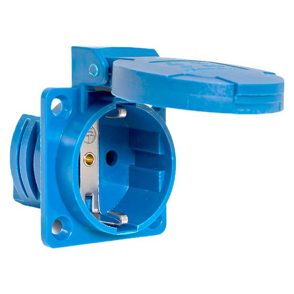 Розетка 112 панельная скрытая с крышкой 2Р+PЕ 16А 220В IP54 EKF