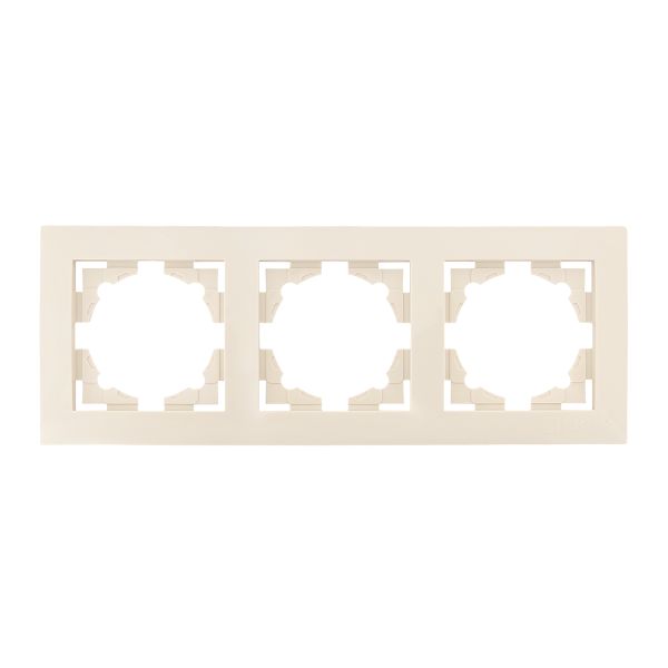 Валенсия Рамка 3-местная кремовая EKF