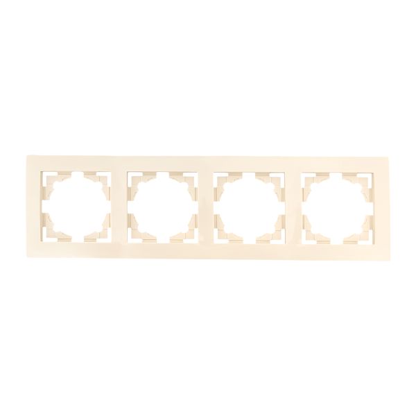 Валенсия Рамка 4-местная кремовая EKF