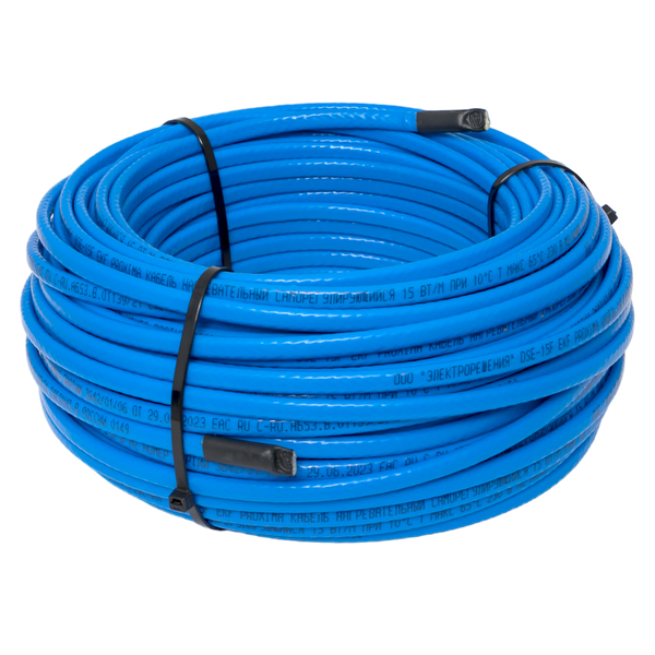 Кабель нагревательный саморегулирующийся DSE-15F (15 Вт/м) 200 м, фторполимер EKF