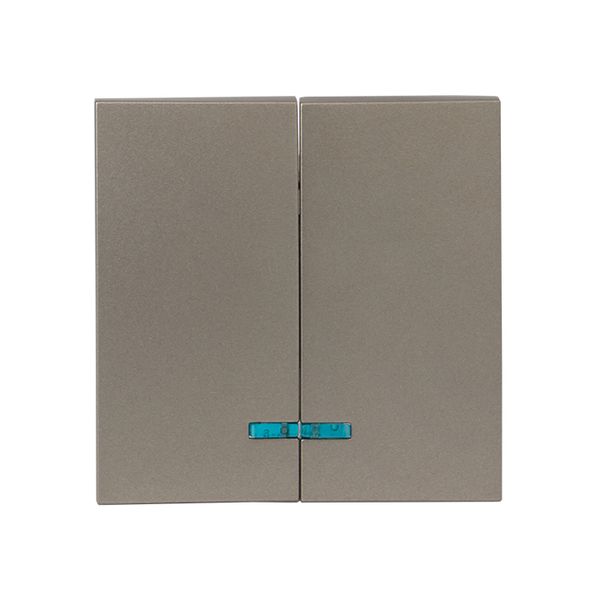 Валенсия лицевая панель выключателя 2-кл. с индикатором 10А кашемир EKF