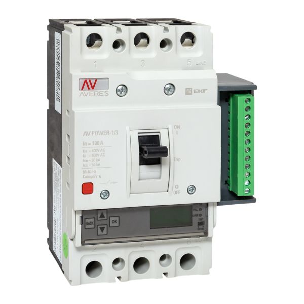 Выключатель автоматический в литом корпусе AV-POWER-1/3 100А 50кА ETU6.2 EKF