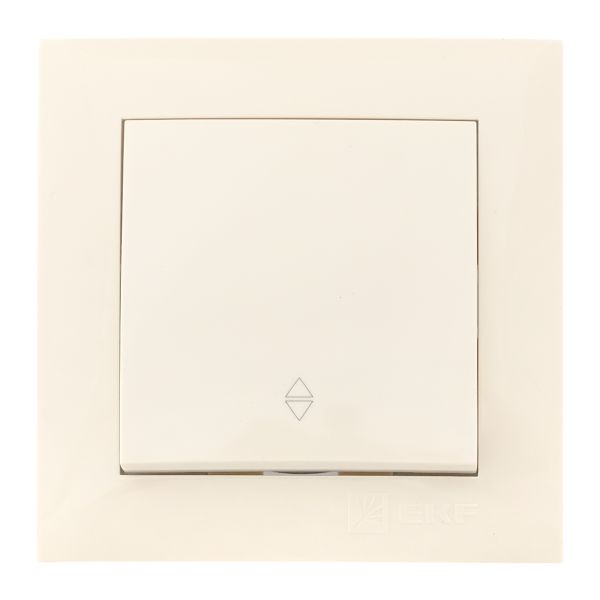 Валенсия выключатель 1-кл. 10А кремовый проходной EKF