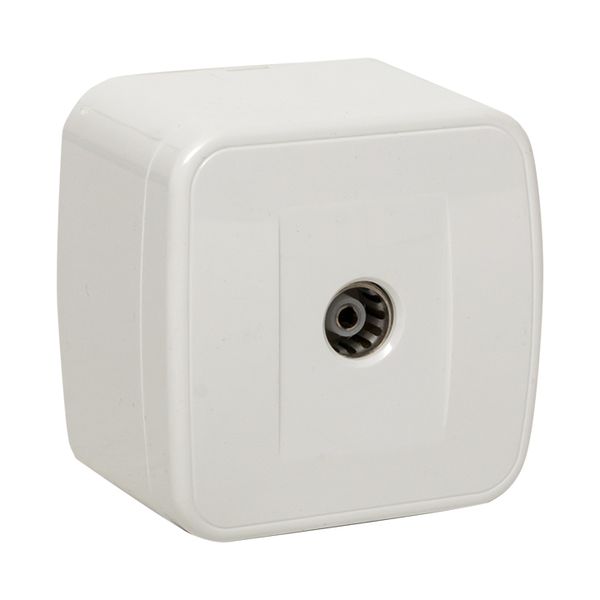 Минск Розетка TV 1-местная ОП 75Ом 5-862МГц белая EKF