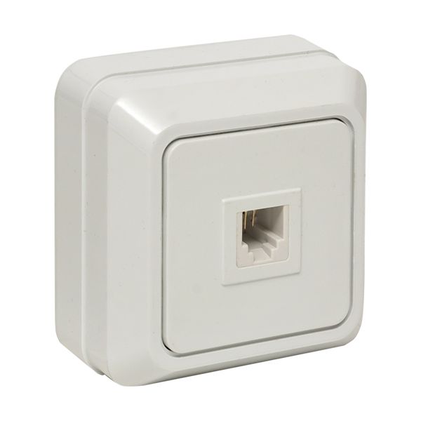 Розетка Phone 1-мест. бел. Рим EKF