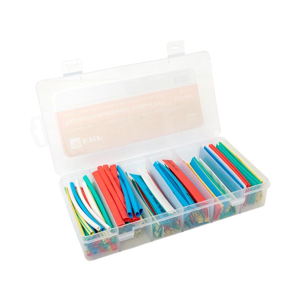 Набор ТУТ нг бокс: 5 цветов разного диаметра (4/2; 6/3; 8/4; 10/5; 12/6; 20/10) 105шт. 100мм. EKF PROxima