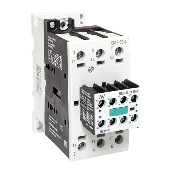 Комплект КМЭ 60А 400В АС с дополнительными контактами 2НО+2НЗ EKF AVERES