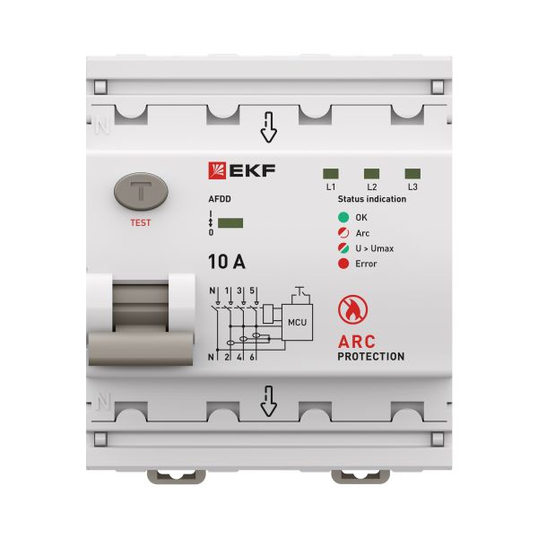 Устройство защиты от дугового пробоя (УЗДП) 3P+N 10А PROXIMA EKF