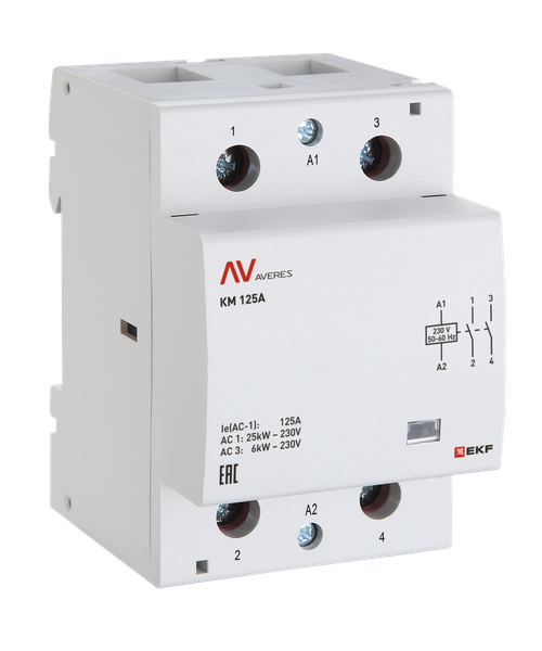 Контактор модульный КМ 40А 3NO+1NC 48В АС (3 мод.) AVERES EKF km-av-3-40-31-48V