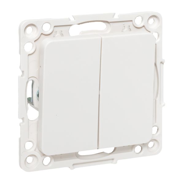 Стокгольм Механизм Выключателя 2-кл. проходного 10А винтовые клеммы белый EKF