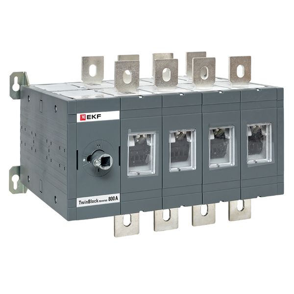 Рубильник 800A 4P реверсивный без рукоятки управления TwinBlock EKF tb-s-800-4p-rev