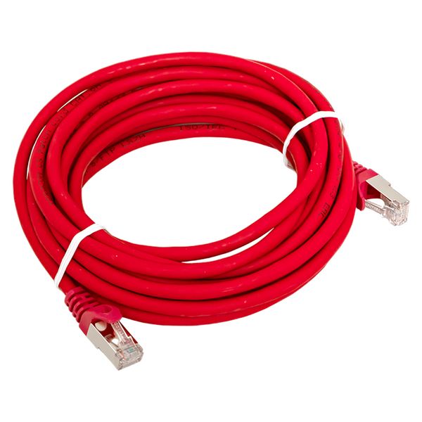 Патч-корд TERACOM CS Cat.6A экранированный S/FTP оболочка LSZH красный (5,0м)