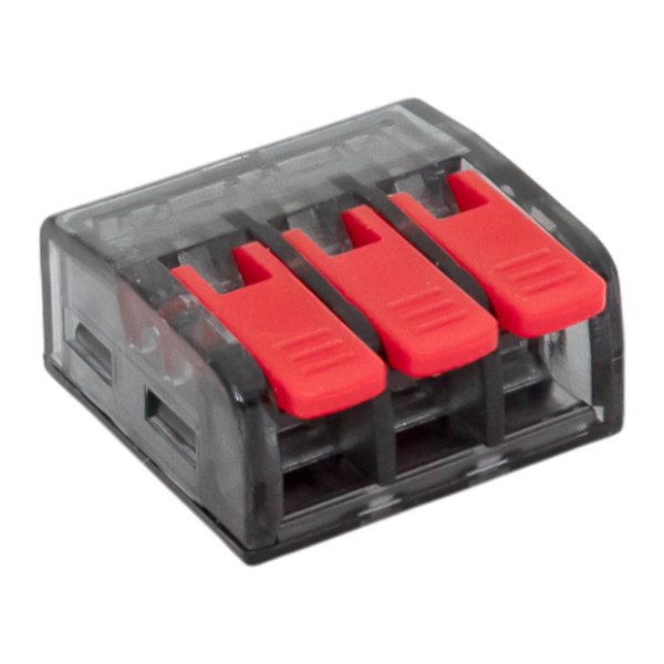 Строительно-монтажная клемма СМК 221-613 с рычагом 3 отверстия 0.5-4.0(6) мм2 EKF PROxima