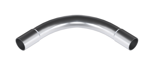 Поворот 90 градусов безрезьбовой алюминиевый d40 мм AL EKF