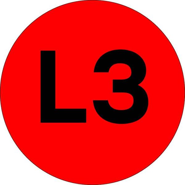 Наклейка "L3" d=20 EKF PROxima an-2-15-2