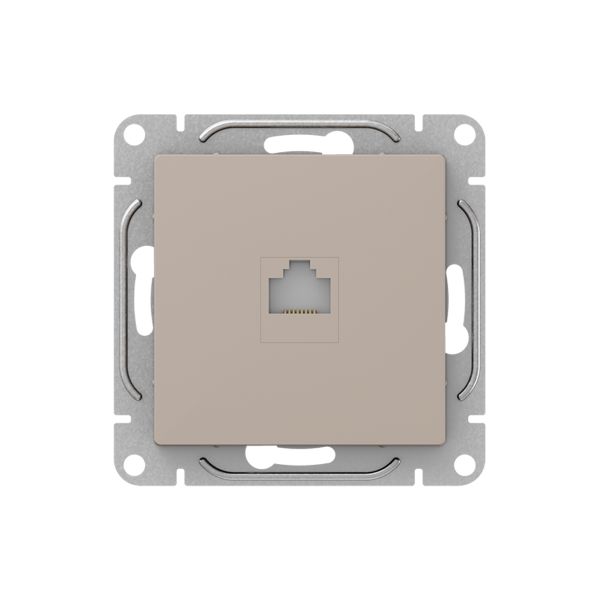 Механизм розетки RJ45 (cat6), кремовый Эпика EKF UP1-SOI-RJ45-6