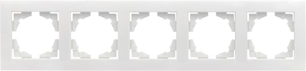 Валенсия рамка 5-местная белая EKF