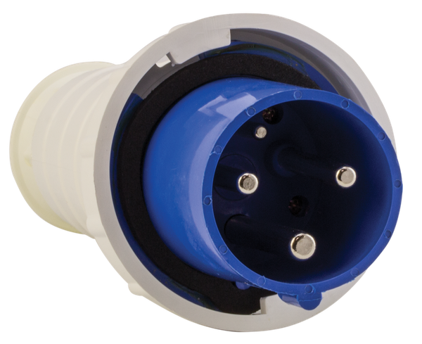 Вилка переносная 033 2Р+РЕ 63А 220В IP67 EKF