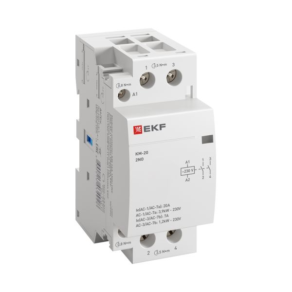 Контактор модульный КМ 20А 2NO 230В АС (2 мод.) PROXIMA EKF