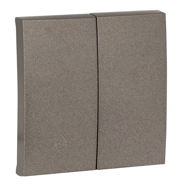 Валенсия лицевая панель выключателя 2-кл. проходного 10А графит EKF