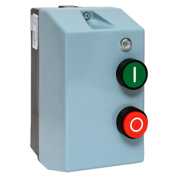 Пускатель магнитный ПМЛ-1230-9А-230В с тепловым реле 0,4-0,63А в корпусе IP65, с кнопками Пуск/Стоп, с индикацией