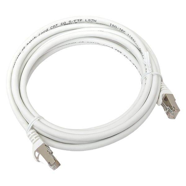 Патч-корд TERACOM CS Cat.6A экранированный S/FTP оболочка LSZH белый (3,0м)