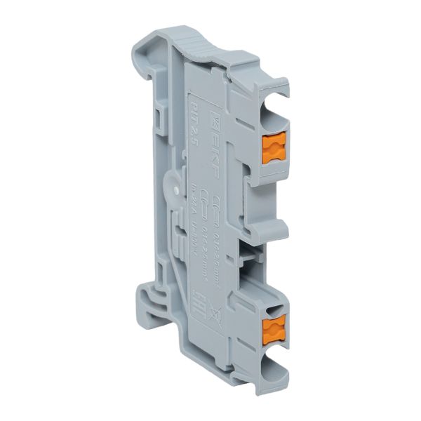 Клемма проходная Push-in 2.5 мм2 серая EKF