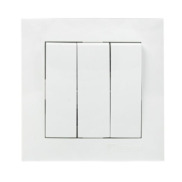 Валенсия Выключатель 3-кл. 10А белый EKF