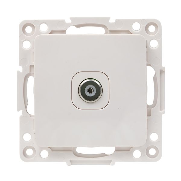 Стокгольм Механизм Розетки TV 1-местной 75Ом 5-862МГц винтовые клеммы белый EKF