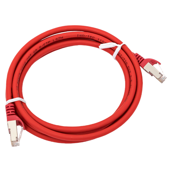 Патч-корд TERACOM CS Cat.6A экранированный S/FTP оболочка LSZH красный (1,0м)