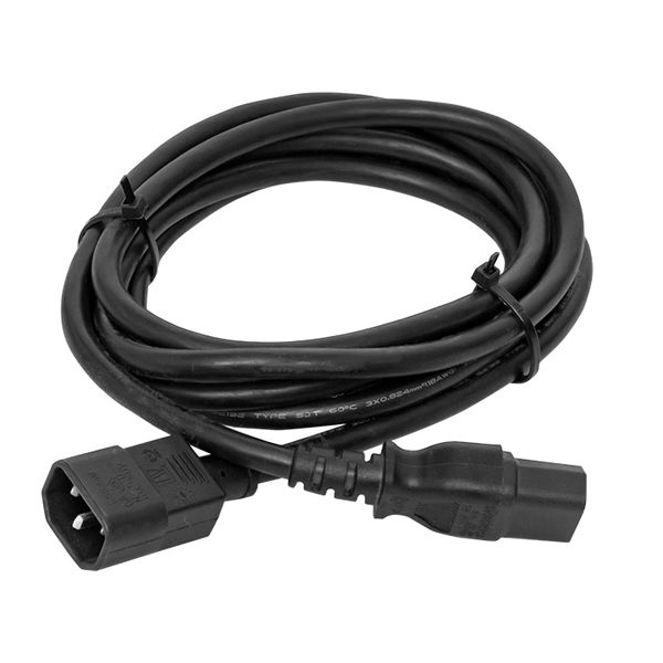 Кабель питания TERACOM для PDU IEC 60320 C13 - IEC 60320 C14 сечение 3x1,5мм2 250В 10A длина 3,0 метра TRC-PCA-C13-C14-3M EKF