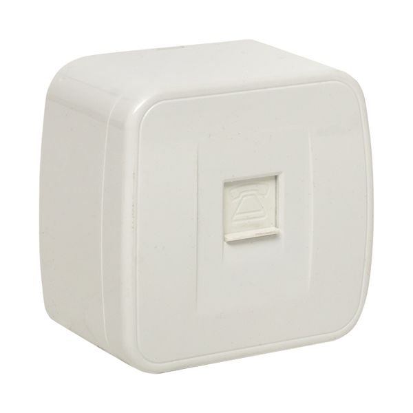 Минск Розетка Phone 1-местная ОП белая EKF