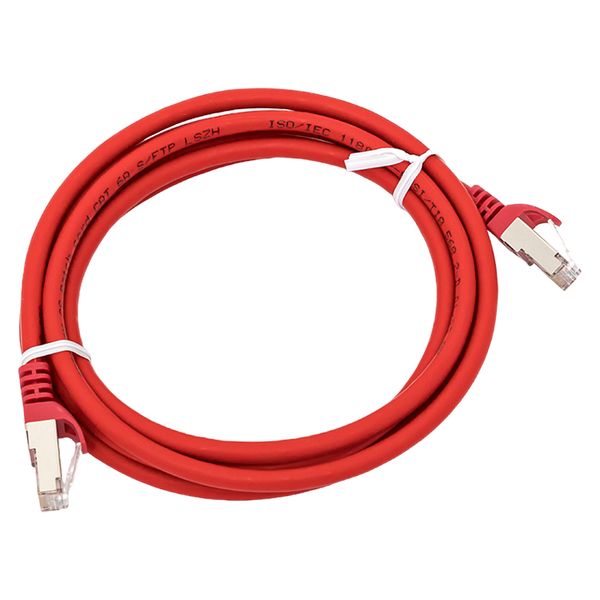 Патч-корд TERACOM CS Cat.6A экранированный S/FTP оболочка LSZH красный (2,0м)
