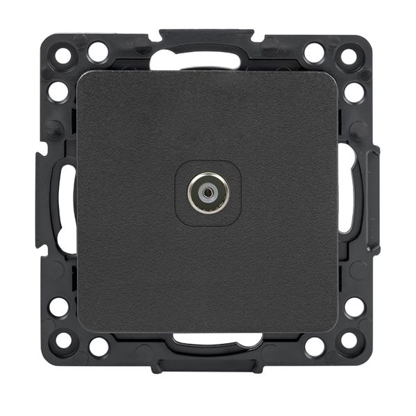 Стокгольм Механизм Розетки TV 1-местной 75Ом 5-862МГц винтовые клеммы черной EKF