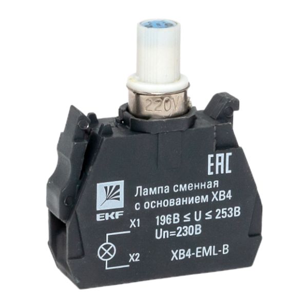 Лампа сменная c основанием XB4 синяя 230В EKF PROxima XB4-EML-B