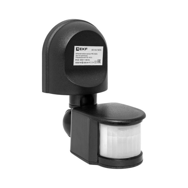 ИК датчик движения наст. 1200Вт 180гр. до 12м IP44 MS-16Cb черный EKF PROxima