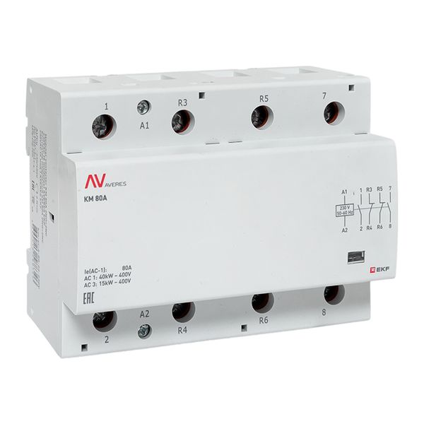 Контактор модульный КМ 80А 2NO+2NC 230В АС (6 мод.) AVERES EKF km-av-6-80-22-230V